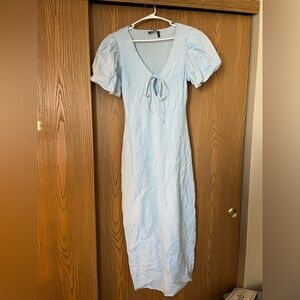 ASOS Design Light Blue Puff Sleeve Dress